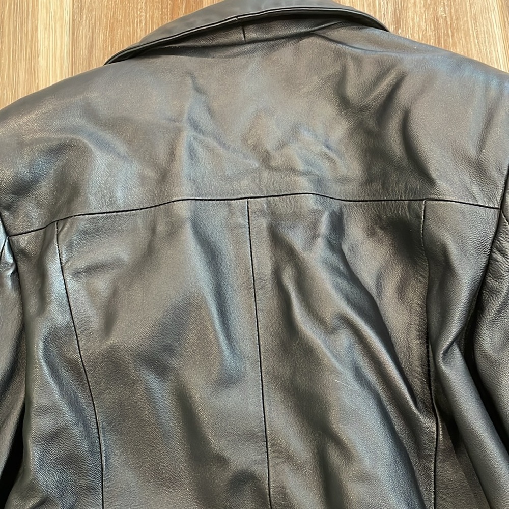 Style & Co black leather jacket - Picture 10 of 16